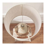 Jug lamp and ecru woven jute