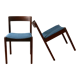 Série de 6 chaises scandinave palissandre Gessef