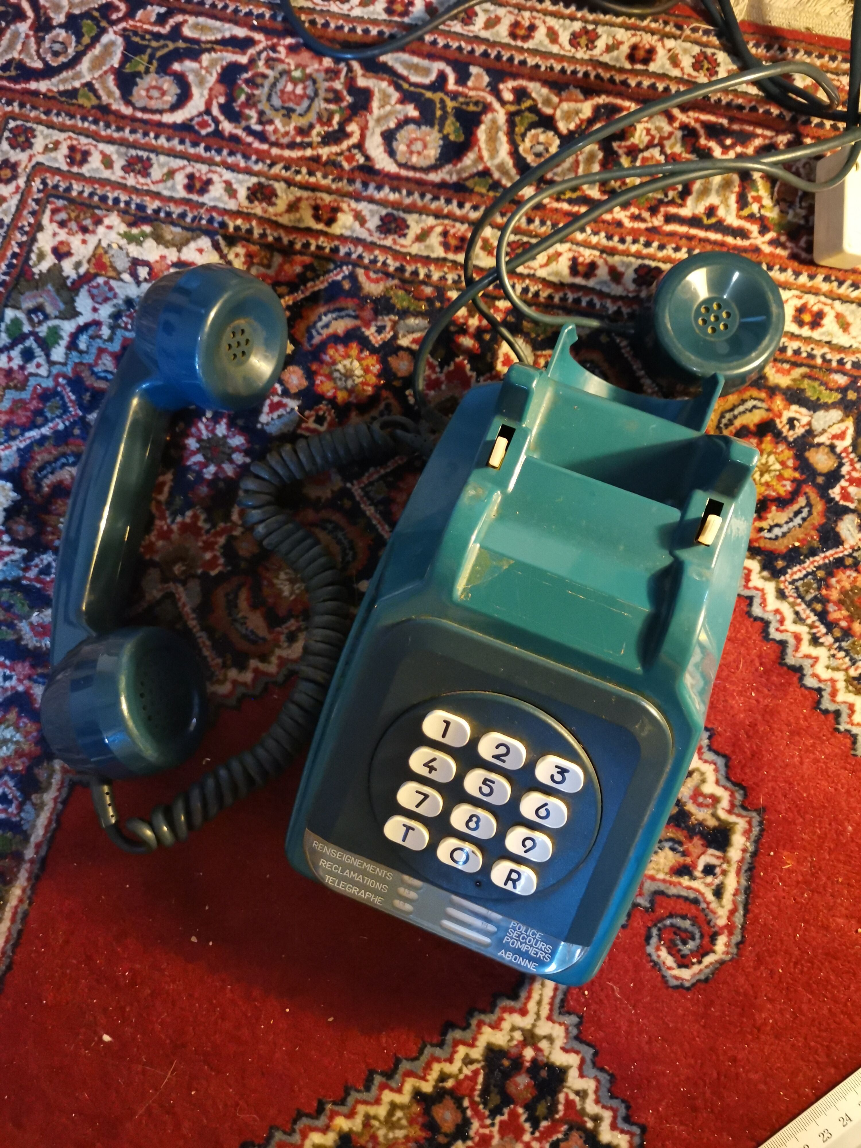 Vintage blue phone