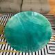 Rare coffee table! Green lounge table by Aldo Tura on a tulip base, Italy, 1950s.
