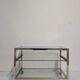 Brass coffee table bar cart