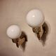 Pair of Astoria brass wall lights by Josef Hoffmann, WOKA Vienna re-edition