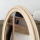 Miroir ovale vintage en bois patiné