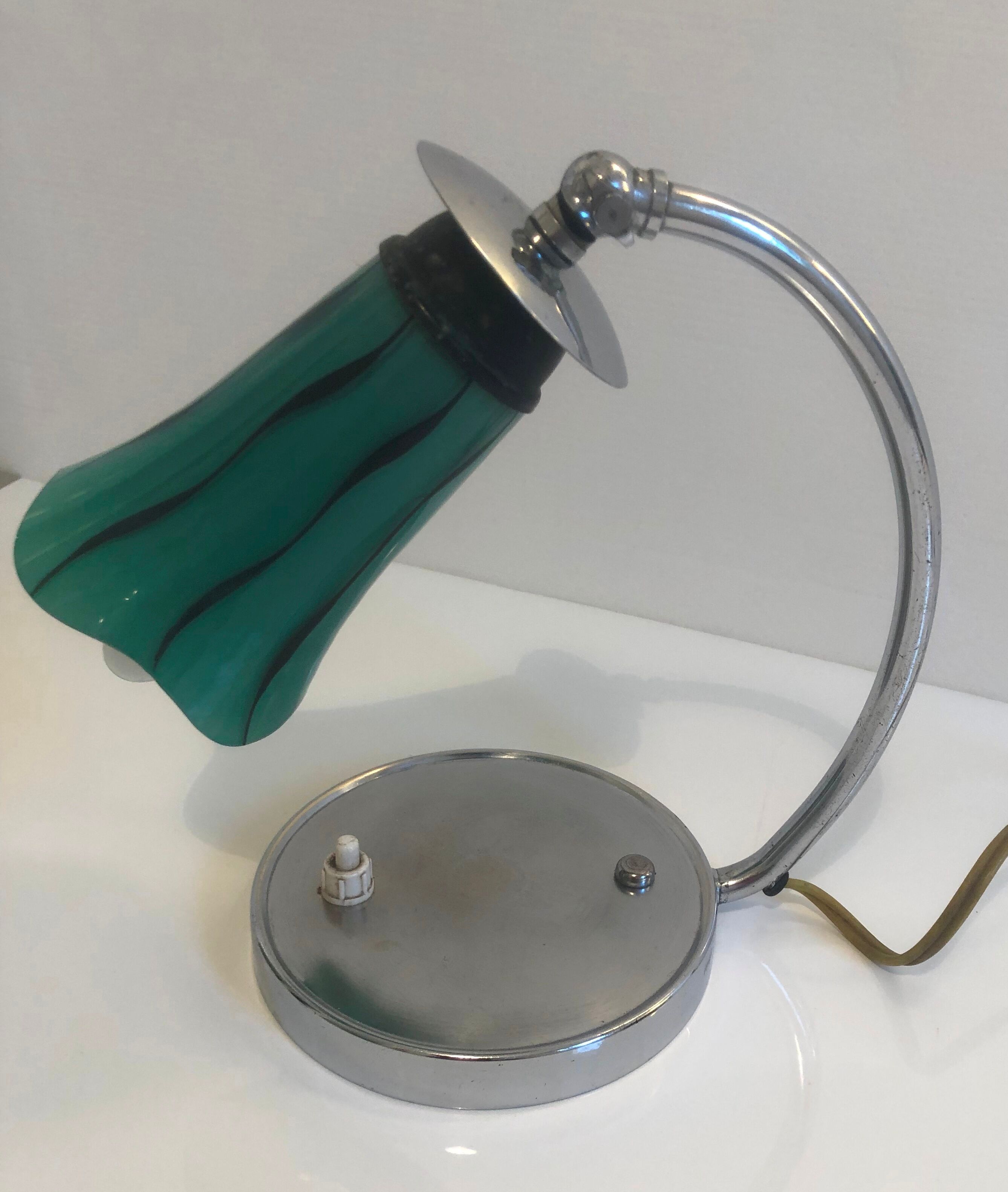 Chrome table lamp from the 30/40