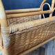 Vintage rattan magazine holder
