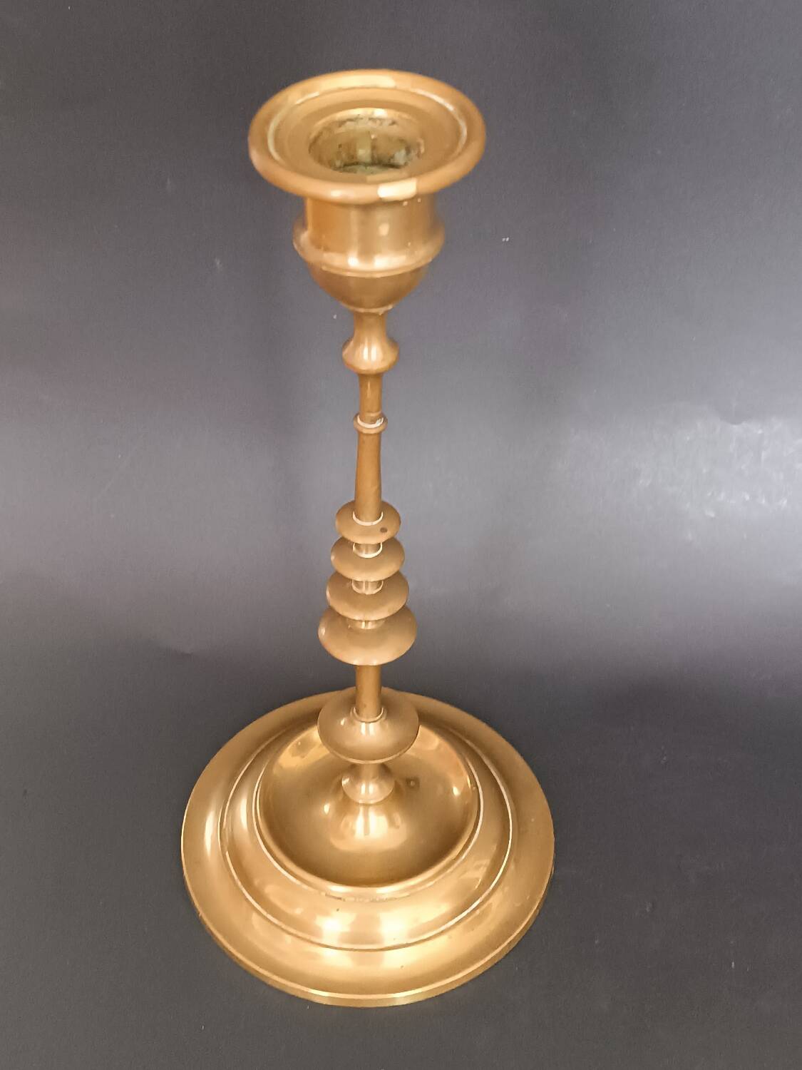 Pair of brass candlesticks