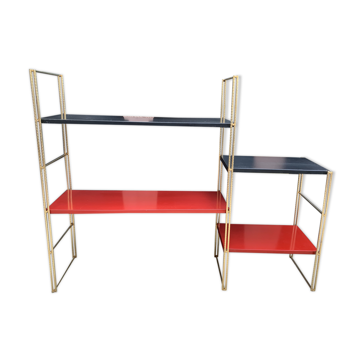 60's black and red String shelf