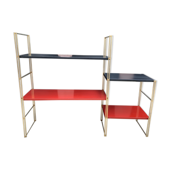 60's black and red String shelf