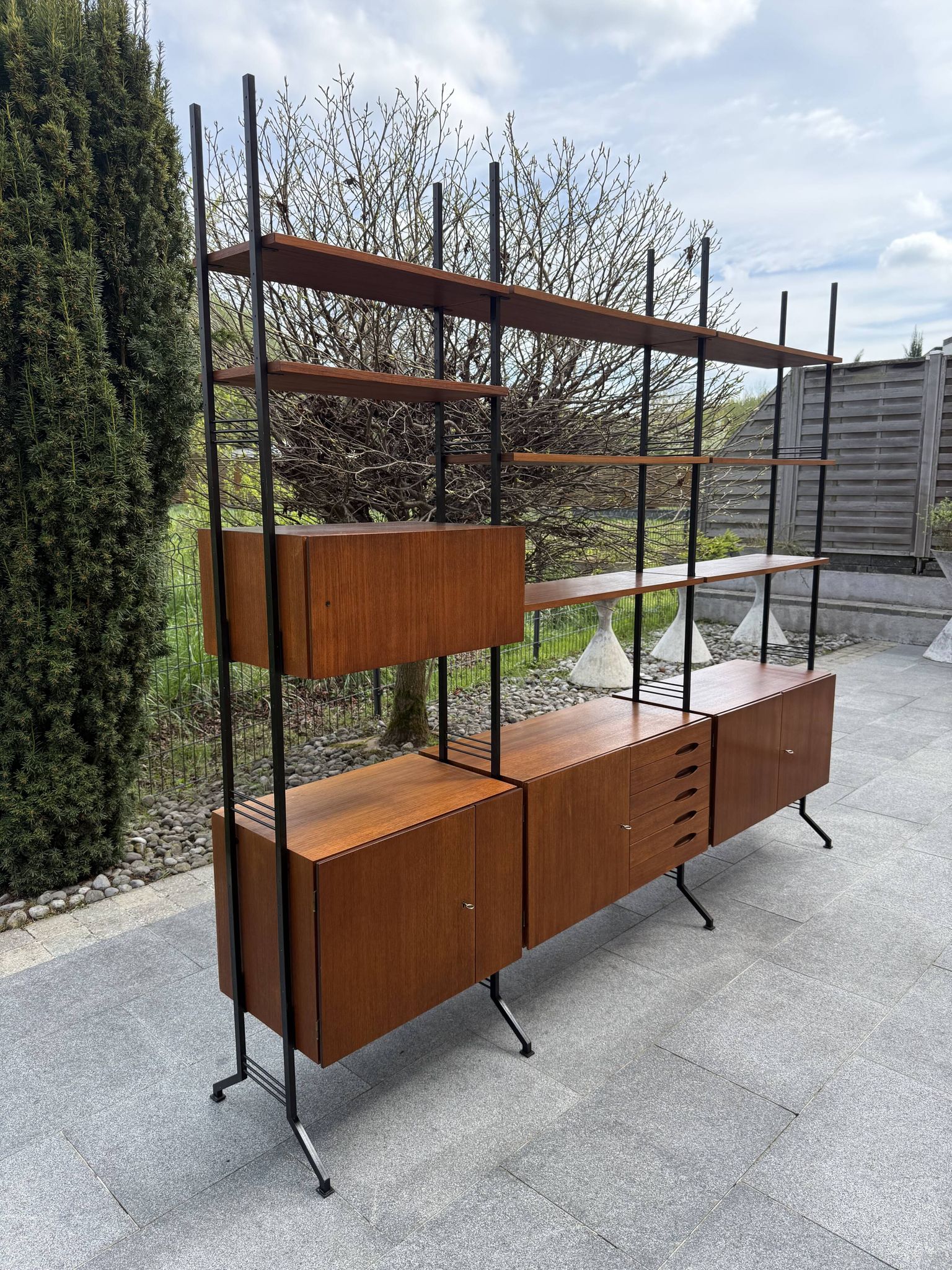 Bibliothèque modulable  scandinave année 60