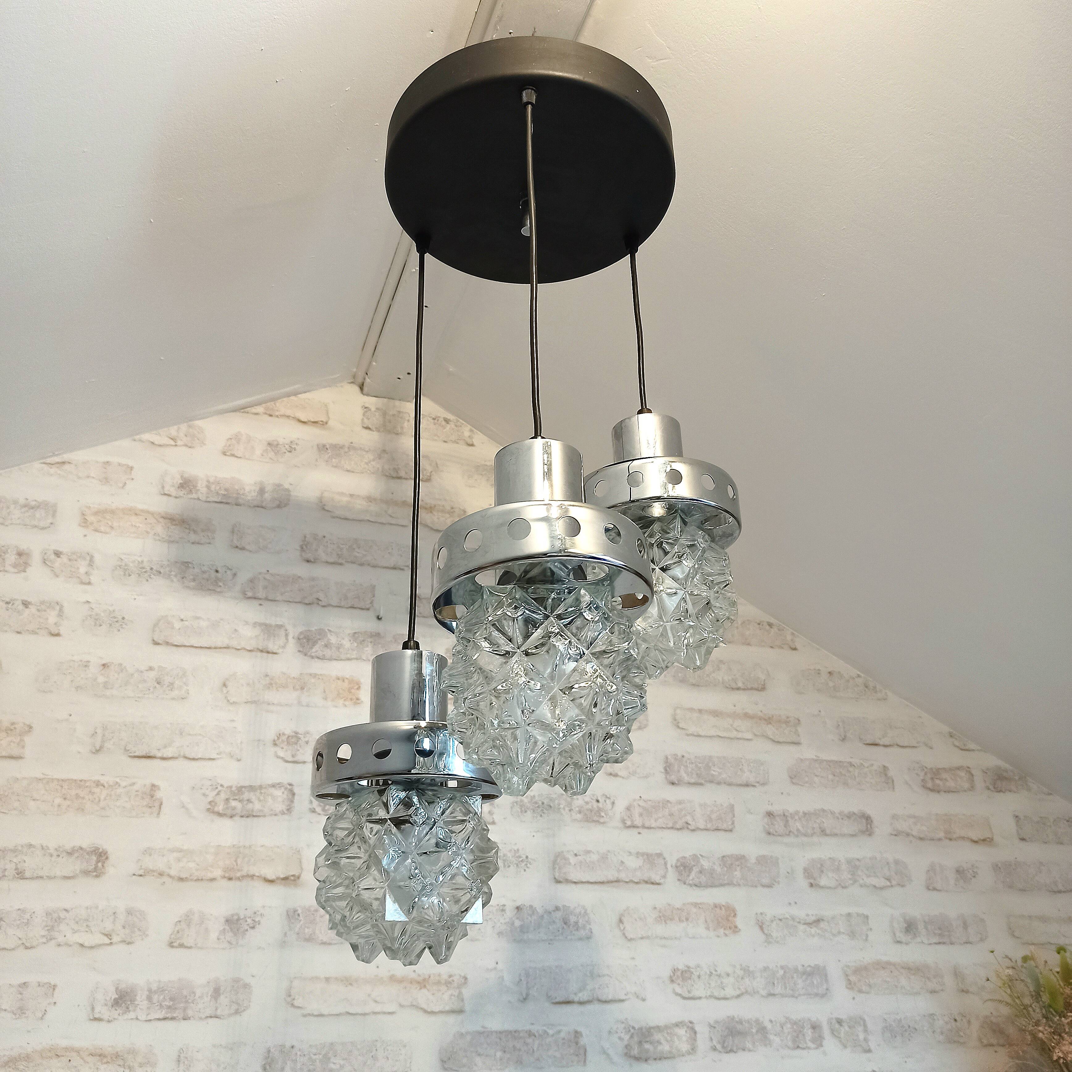 Seventies waterfall chandelier