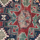 Tapis ancien caucasien chirwan lesgui  133x100 cm