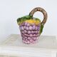 Majolica pitcher Ceramiche di Bassano raisins Italy vintage summer decor