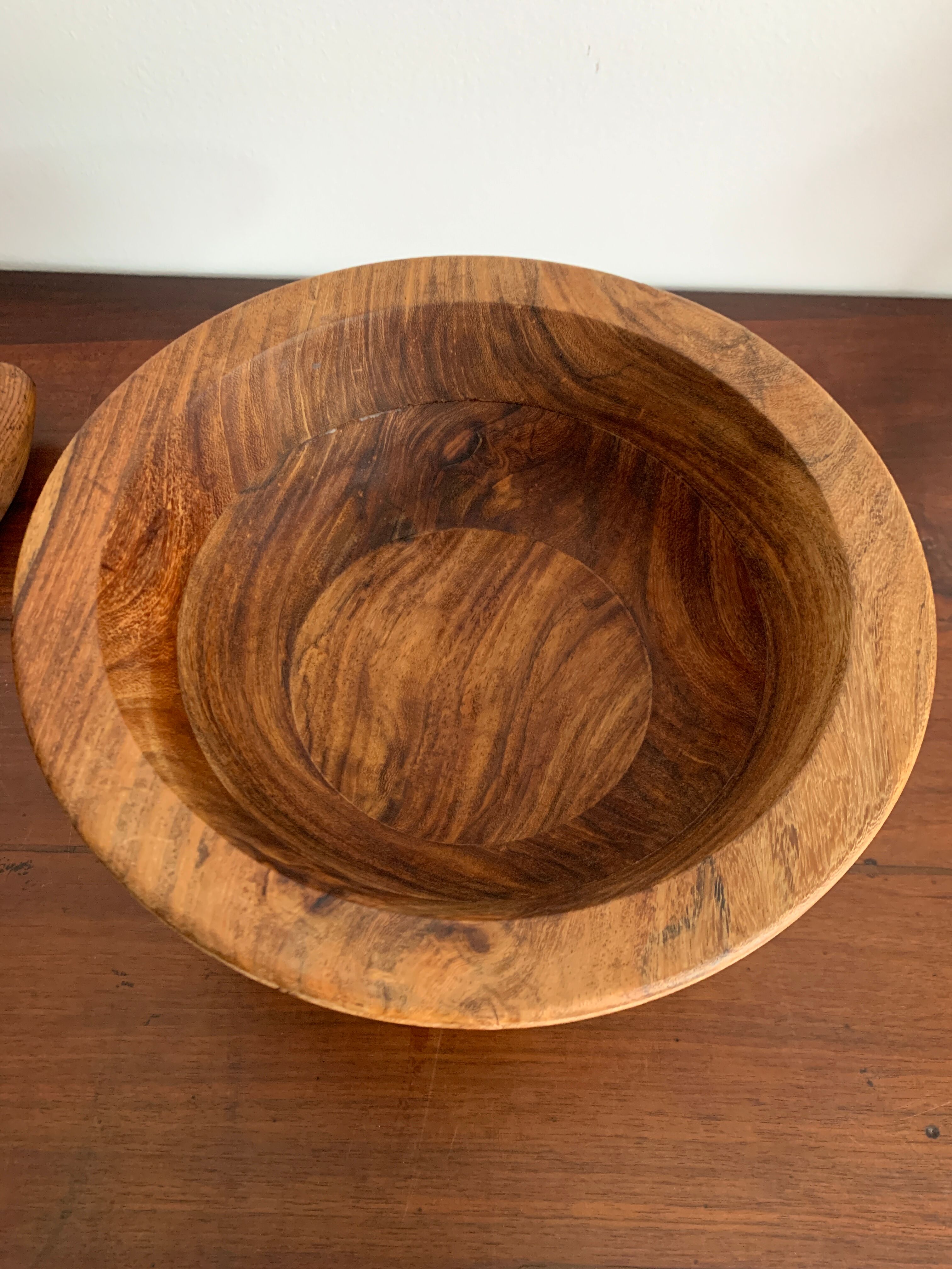 Old wooden mortar and pestle