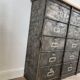 Renovated metal furniture with 15 roneo flaps.