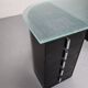 1930's modernist desk in black lacquered metal