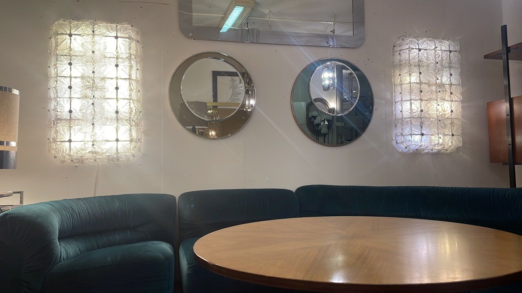 Mid-Century Modern Murano Glass Wall Lights, Italy, 1950s