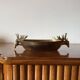 Mid-century Modern brass deers centerpiece / bowl, France 1970s