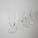 Set of 6 champagne flutes engraved 1960