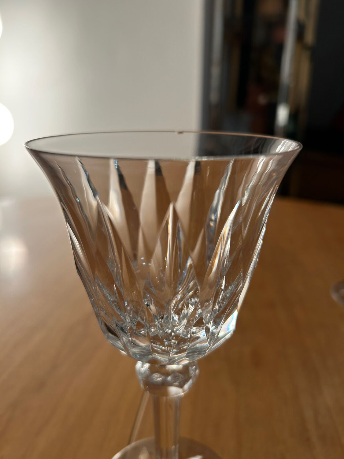 Saint Louis cut crystal wine glasses