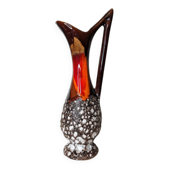 Vintage fat lava carafe vase Vallauris type
