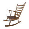 Rocking-chair solid oak fan backrest