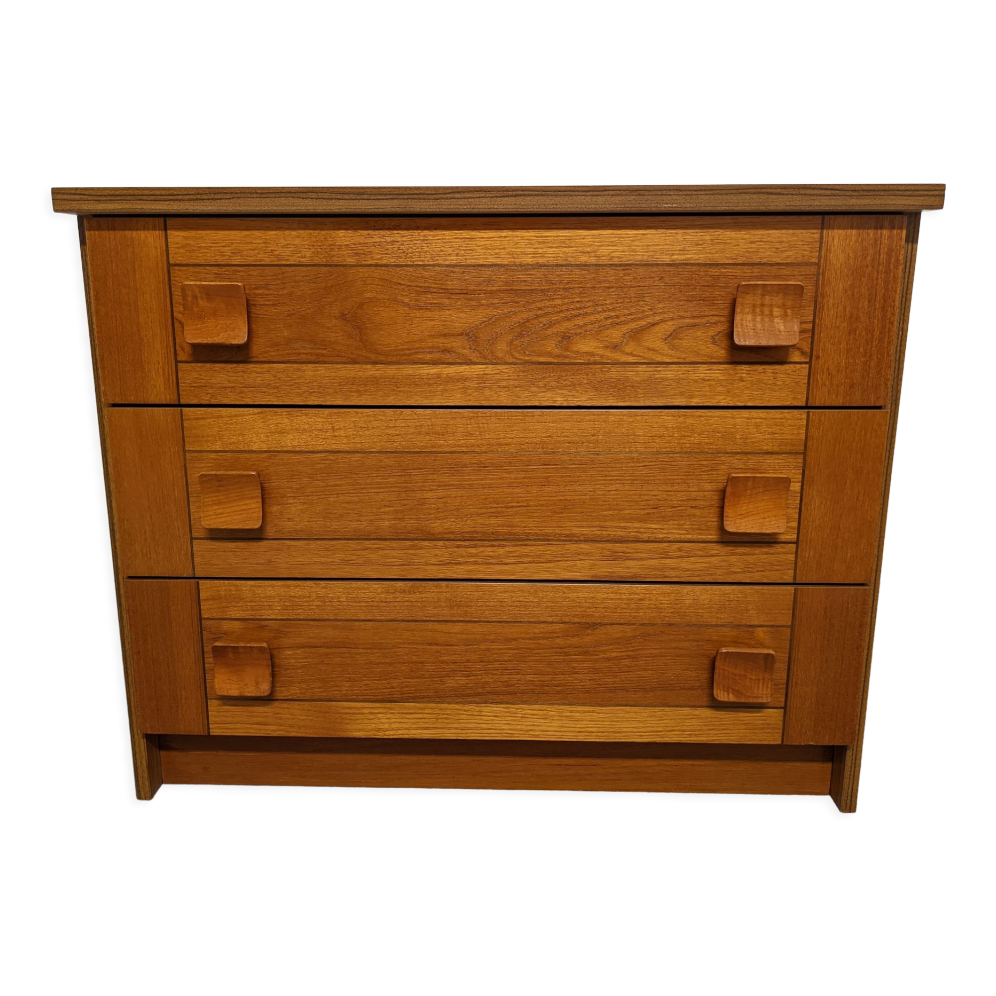Vintage teak and rosewood chest of drawers from the 70-80s
