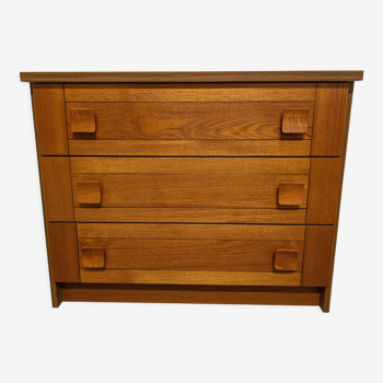 Vintage teak and rosewood chest of drawers from the 70-80s