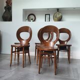 Ensemble table de ferme et 6 chaises Mouettes de Baumann