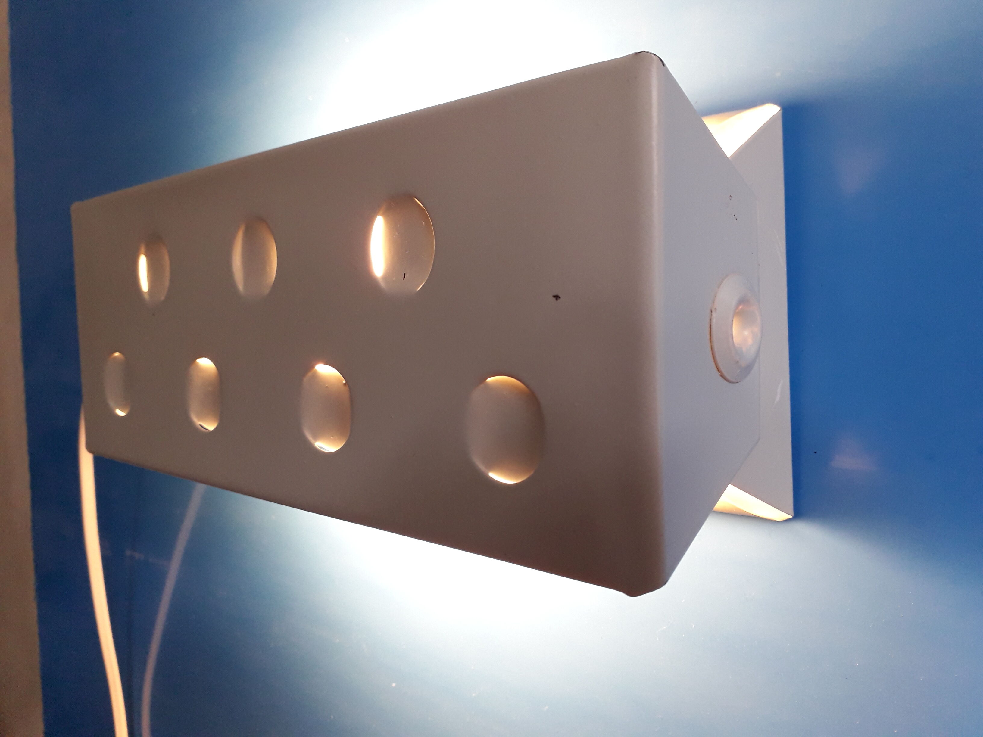 Vintage adjustable swivel shutter wall lamp