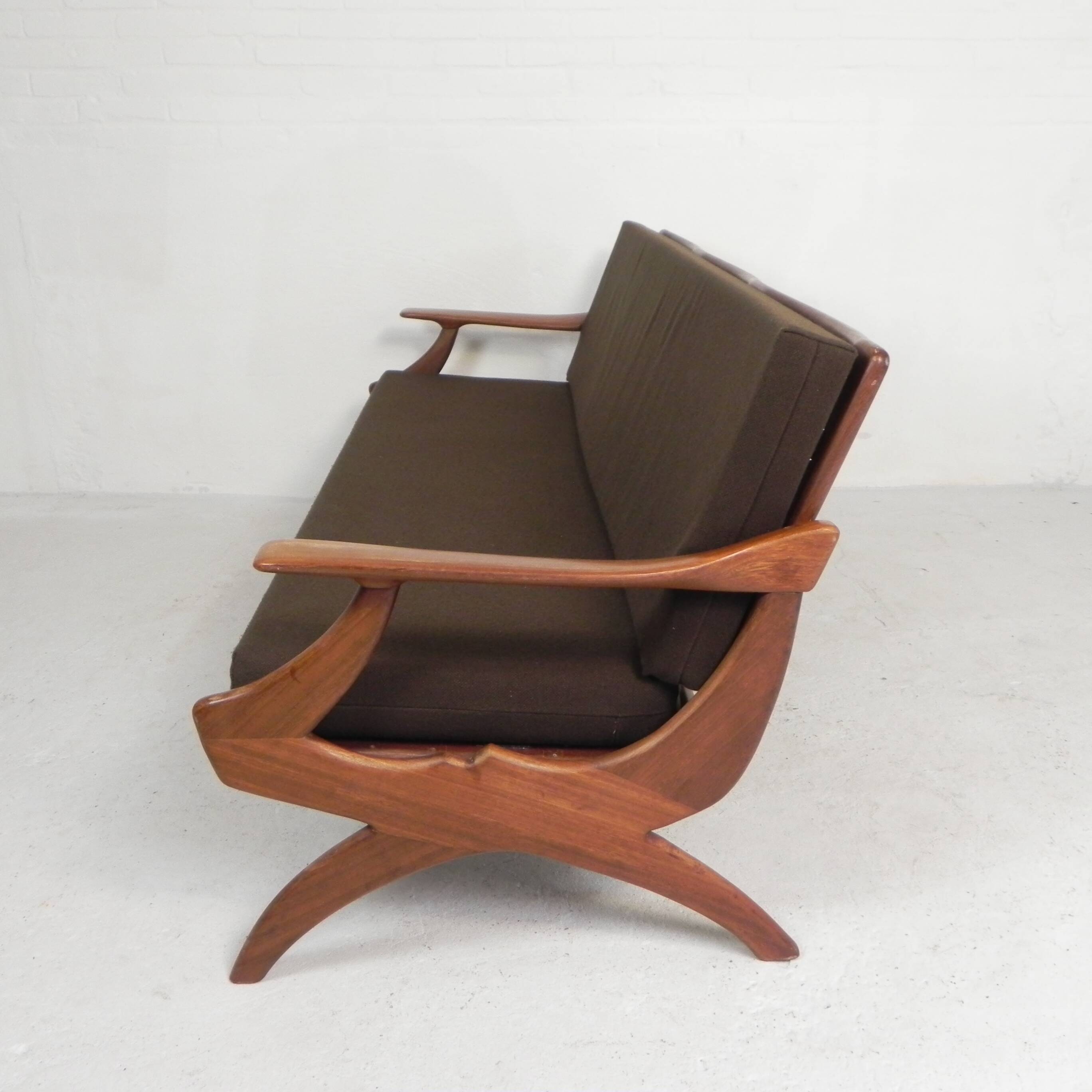 Three-seater teak sofa from De Ster Geldermalsen Gelderland, 1960s.