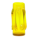 Modernist vase, yellow glass, designed by J. Słuczan-Orkusz, Poland, 1970s