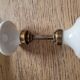 Set of 2 Porcelain door handles and cleanliness plates