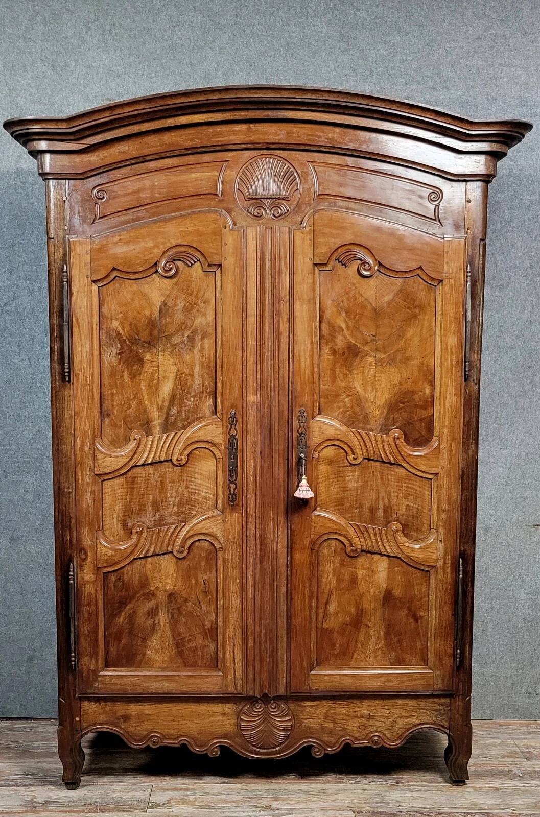 Charolais Louis XV period walnut armoire circa 1750