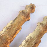 2 ornements de piètements meubles en bronze