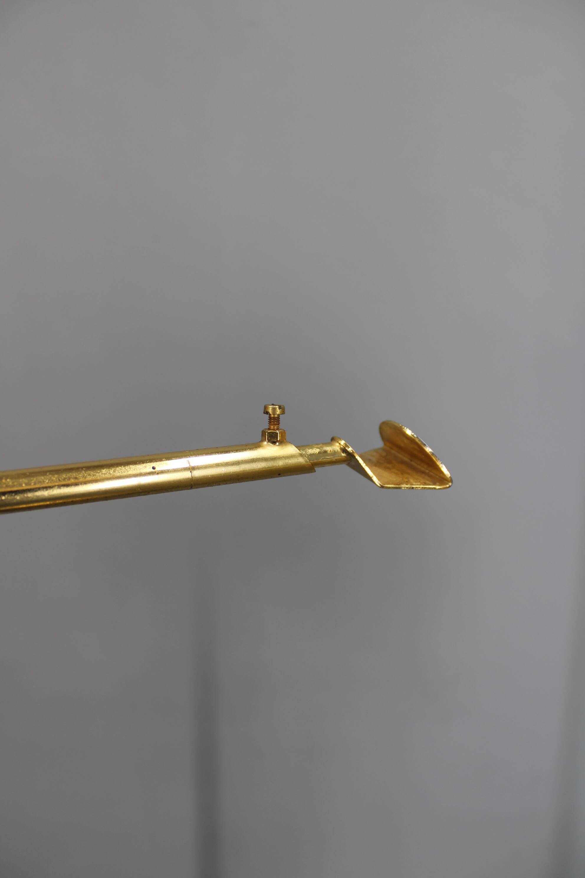 1980s Pair of VeArt-Murano Floor Lamps in Brass Finish ,Italy