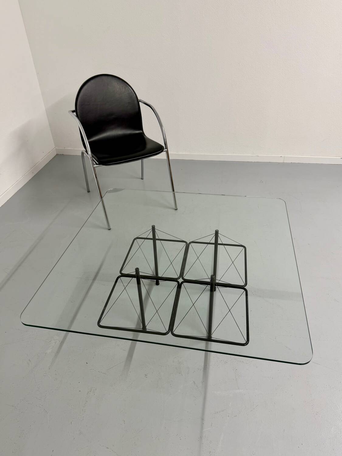 Vintage Italian architectural design coffee table from the 1970s
