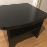 Black lacquered bedside table