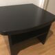 Table de chevet laquée noir