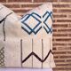 Handmade White Moroccan Cushion Cover (45 x 45 cm)