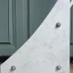 Arc floor lamp Guzzini triangular base Carrara marble. Italy 1968.