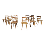 Ensemble 10 chaises Adolf Schneck 1947