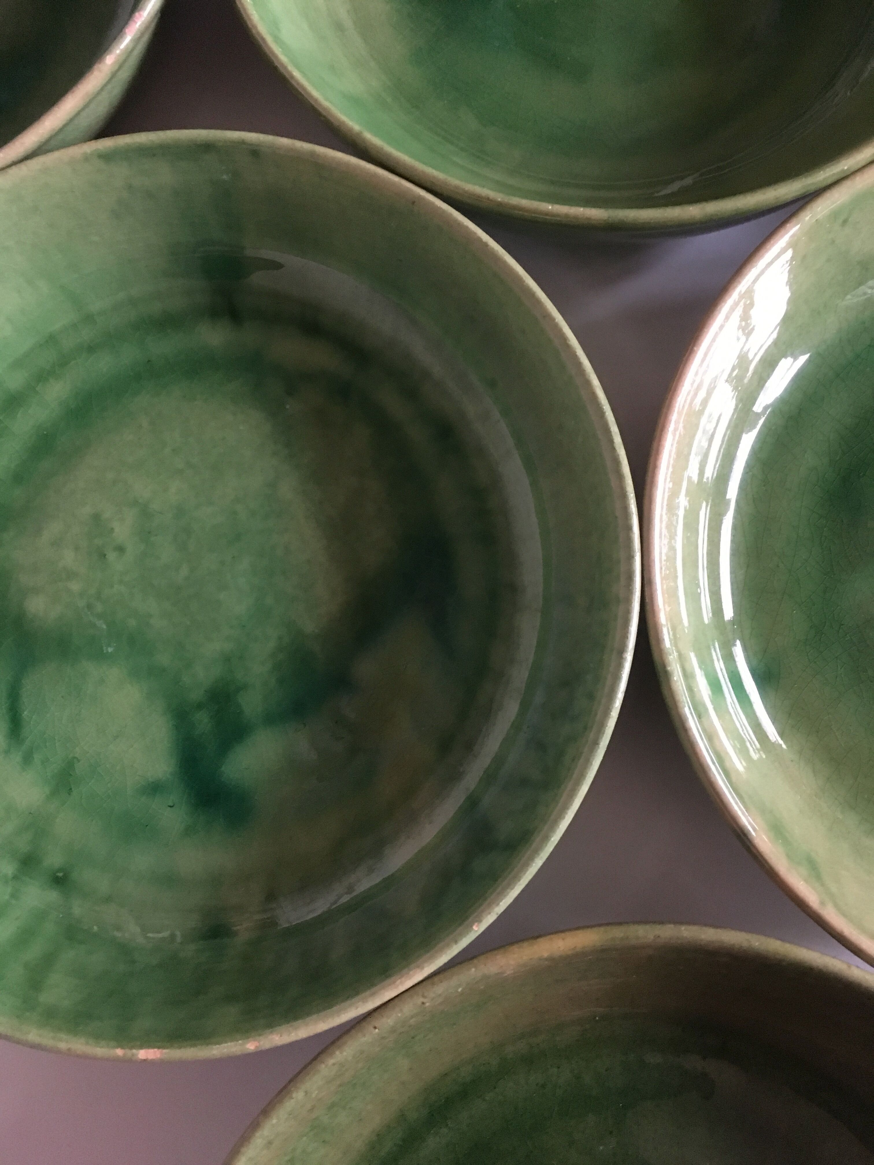 Biot signed glazed earthenware plates