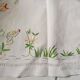 Hand embroidered centerpiece tablecloth. Rooster pattern.