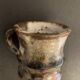 Set of 3 Danish Waldorff cups and 3 saucers in glazed stoneware