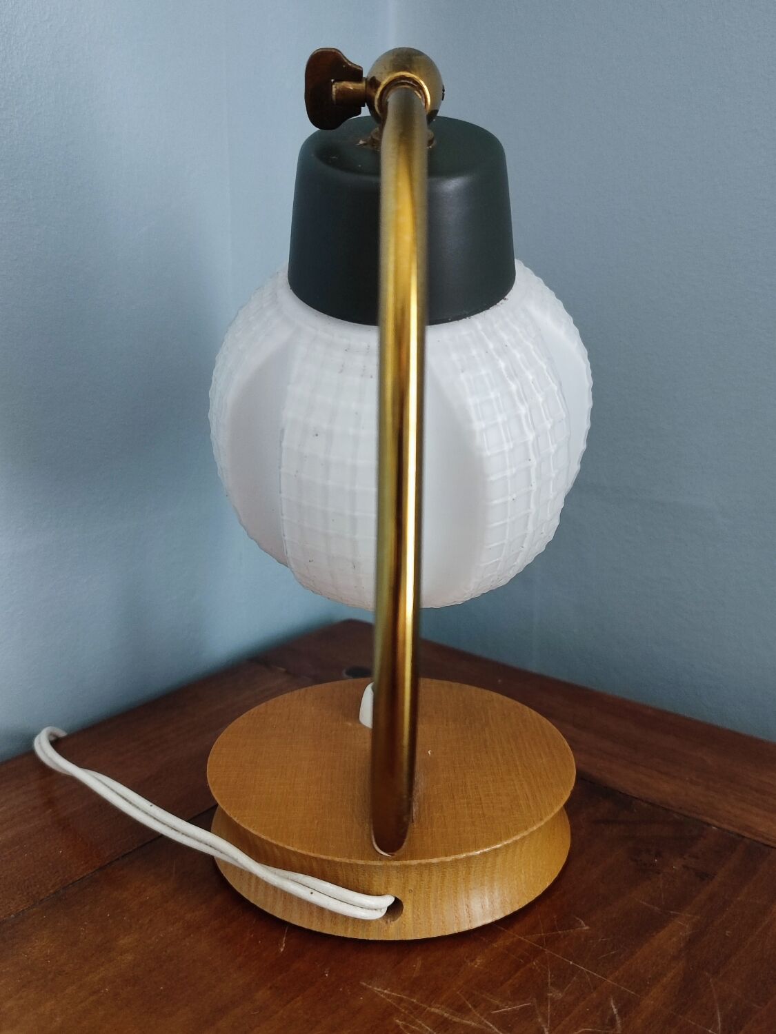 Vintage opaline table lamp