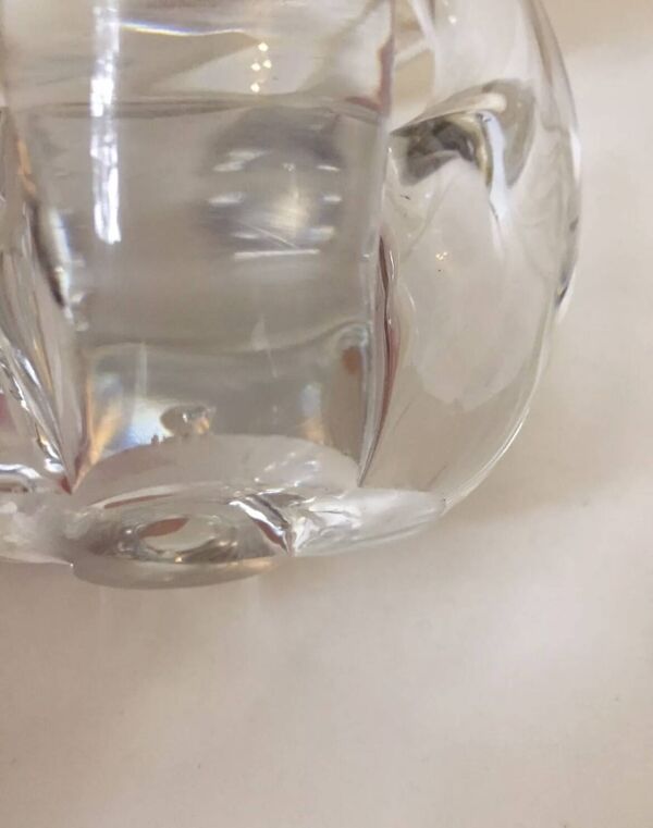 Pied de lampe en cristal Schneider 1960 Vintage