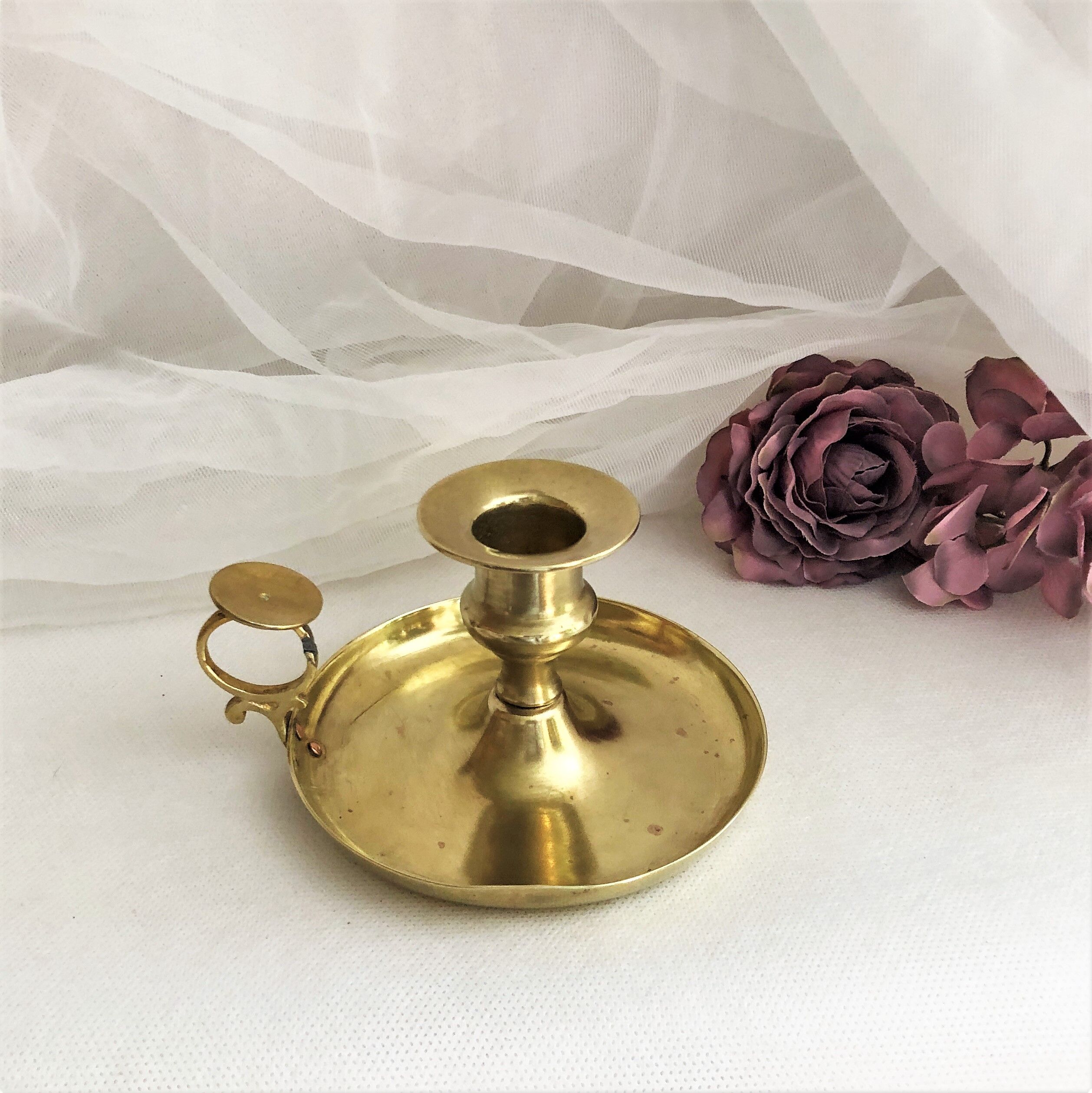 Copper hand candle holder called "cellar rat" Art Nouveau / Art Deco style