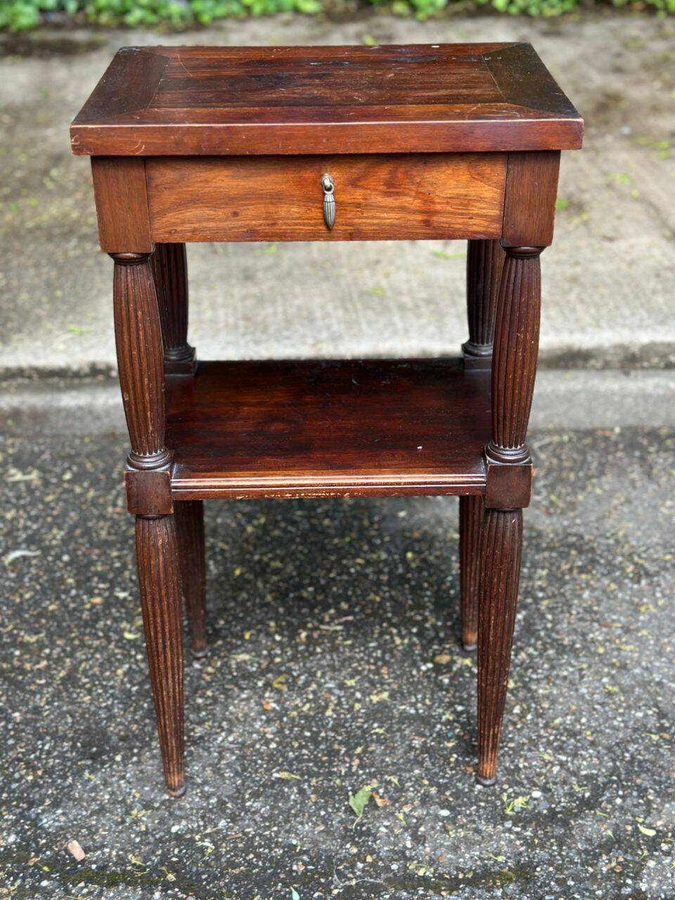 Louis XVI bedside table made of solid wood from the 20th century.