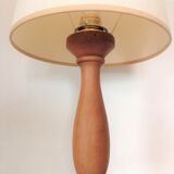 Turned wood lamp vintage 60s-70s