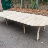 Louis Philippe extendable dining table with 8 leaves, renovated, 350cm, 19th century.